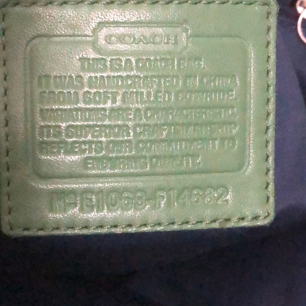 Coach Penelope Green Leaf Pebbled Leather Bag - Picture 13 of 13